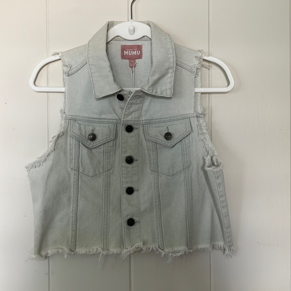 Show Me Your MuMu Denim Vest Size Small - Picture 1 of 4